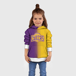 Толстовка-худи детская NBA Lakers LA, цвет: 3D-белый — фото 2