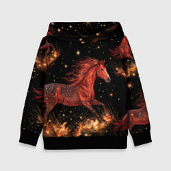 Детская толстовка Огненные лошади - паттерн