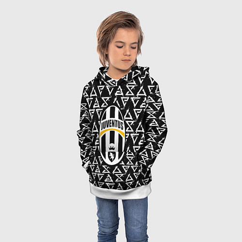 Детская толстовка Juventus pattern Witcher / 3D-Белый – фото 3
