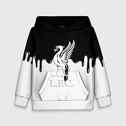 Толстовка-худи детская Ливерпуль разводы красок, цвет: 3D-белый