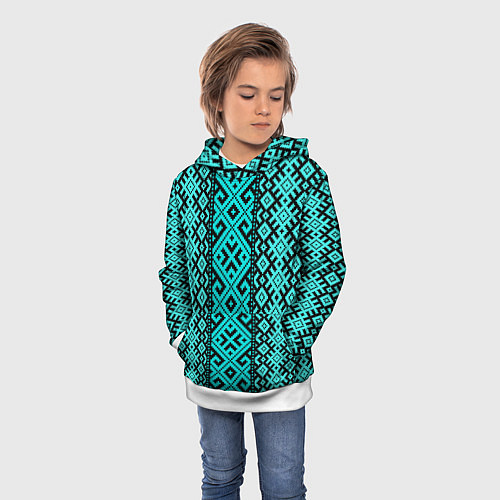 Детская толстовка Орнамент славянский / 3D-Белый – фото 3