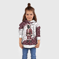 Толстовка-худи детская Окак - уже новый год, цвет: 3D-белый — фото 2