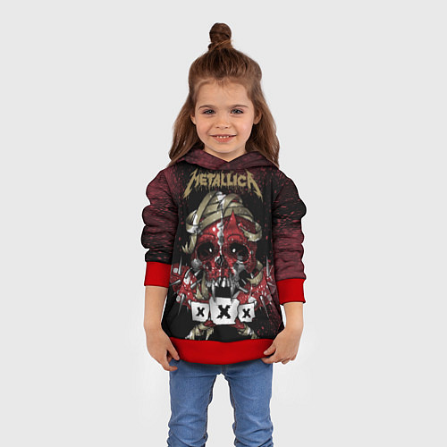 Детская толстовка Metallica: XXX / 3D-Красный – фото 4