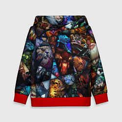Толстовка-худи детская Dota 2: All Pick, цвет: 3D-красный