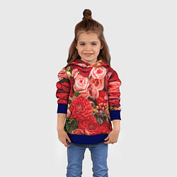 Толстовка-худи детская Ассорти из цветов, цвет: 3D-синий — фото 2