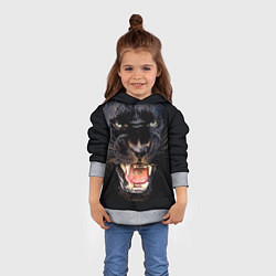 Толстовка-худи детская Пантера, цвет: 3D-меланж — фото 2