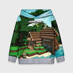 Толстовка-худи детская Minecraft House, цвет: 3D-меланж