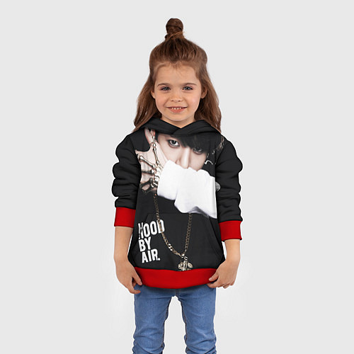 Детская толстовка BTS: Hood by air / 3D-Красный – фото 4