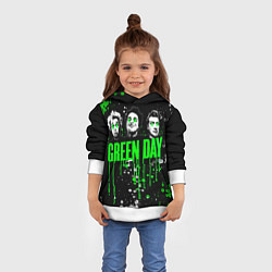 Толстовка-худи детская Green Day: Acid Colour, цвет: 3D-белый — фото 2