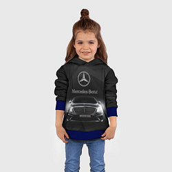 Толстовка-худи детская Mercedes, цвет: 3D-синий — фото 2