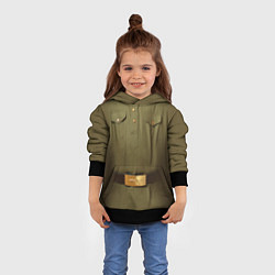 Толстовка-худи детская Униформа солдата, цвет: 3D-черный — фото 2