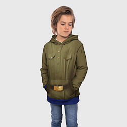 Толстовка-худи детская Униформа солдата, цвет: 3D-синий — фото 2