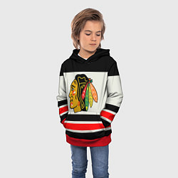 Толстовка-худи детская Chicago Blackhawks, цвет: 3D-красный — фото 2