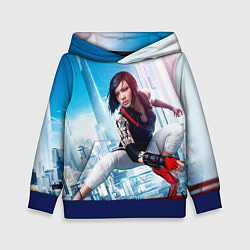 Толстовка-худи детская Mirror`s edge, цвет: 3D-синий
