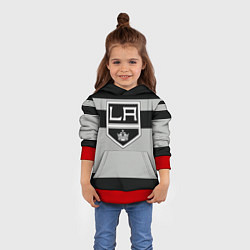 Толстовка-худи детская Los Angeles Kings, цвет: 3D-красный — фото 2