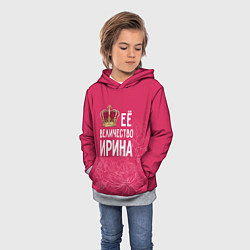 Толстовка-худи детская Её величество Ирина, цвет: 3D-меланж — фото 2