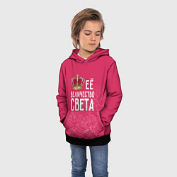 Толстовка-худи детская Её величество Света, цвет: 3D-черный — фото 2