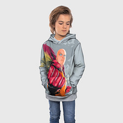 Толстовка-худи детская One Punch Man Fist, цвет: 3D-меланж — фото 2