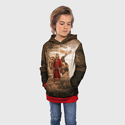 Толстовка-худи детская Русь священная, цвет: 3D-красный — фото 2