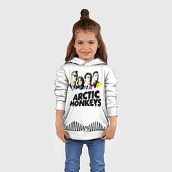 Толстовка-худи детская Arctic Monkeys: Music Wave, цвет: 3D-белый — фото 2