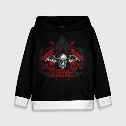 Толстовка-худи детская Avenged Sevenfold: Fly Skull, цвет: 3D-белый