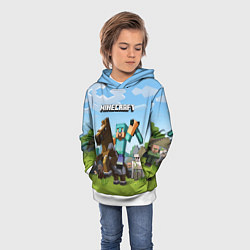 Толстовка-худи детская Minecraft Rider, цвет: 3D-белый — фото 2