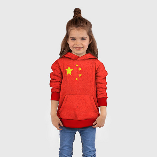 Детская толстовка Китай / 3D-Красный – фото 4