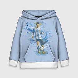 Толстовка-худи детская Messi: Argentine Football, цвет: 3D-белый