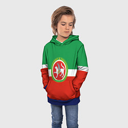 Толстовка-худи детская Татарстан: флаг, цвет: 3D-синий — фото 2