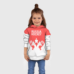 Толстовка-худи детская Russia Hockey, цвет: 3D-белый — фото 2