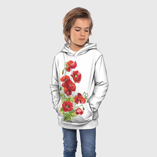 Детская толстовка Вышивка 22 / 3D-Белый – фото 3