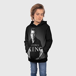 Толстовка-худи детская Стивен Кинг, цвет: 3D-черный — фото 2