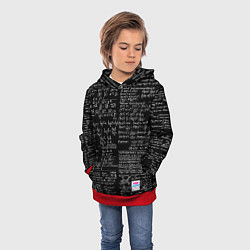 Толстовка-худи детская Шпаргалки, цвет: 3D-красный — фото 2
