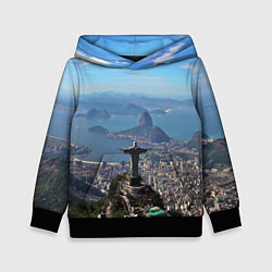 Толстовка-худи детская Рио-де-Жанейро, цвет: 3D-черный