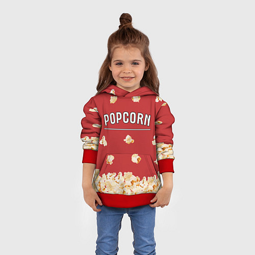 Детская толстовка Popcorn / 3D-Красный – фото 4