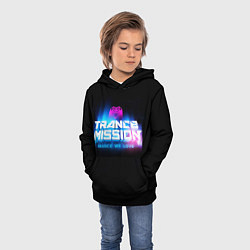 Толстовка-худи детская Trancemission: Trance we love, цвет: 3D-черный — фото 2