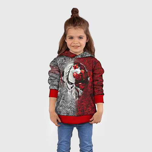Детская толстовка Pirate Station: Flowers / 3D-Красный – фото 4