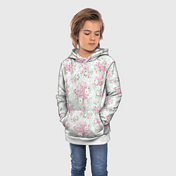 Толстовка-худи детская Flower pattern, цвет: 3D-белый — фото 2