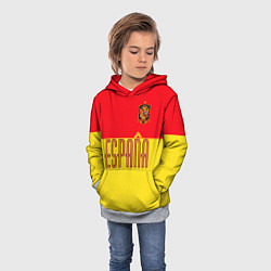 Толстовка-худи детская Сборная Испании: Евро 2016, цвет: 3D-меланж — фото 2