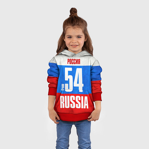 Детская толстовка Russia: from 54 / 3D-Красный – фото 4