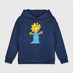 Толстовка оверсайз детская Maggie Simpson, цвет: тёмно-синий
