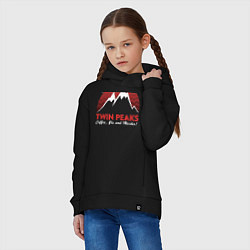 Толстовка оверсайз детская Twin Peaks: Pie & Murder, цвет: черный — фото 2