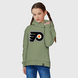 Толстовка оверсайз детская Philadelphia Flyers, цвет: авокадо — фото 2