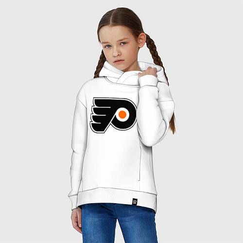 Детское худи оверсайз Philadelphia Flyers / Белый – фото 3