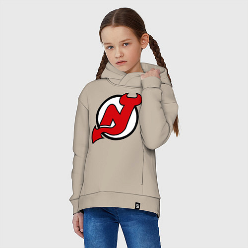 Детское худи оверсайз New Jersey Devils / Миндальный – фото 3