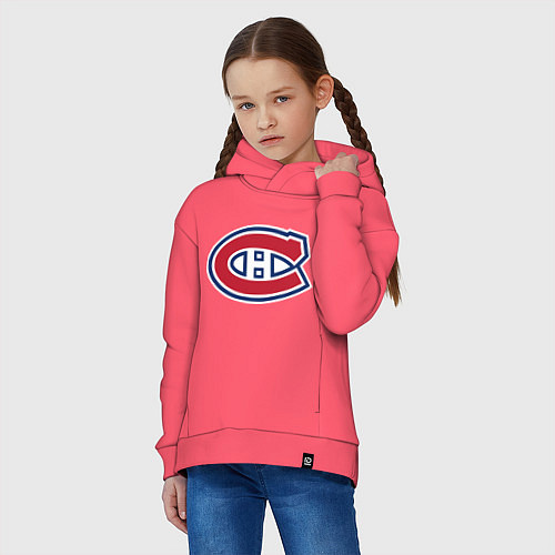 Детское худи оверсайз Montreal Canadiens / Коралловый – фото 3