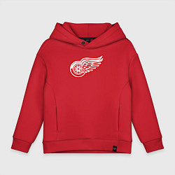 Толстовка оверсайз детская Detroit Red Wings, цвет: красный