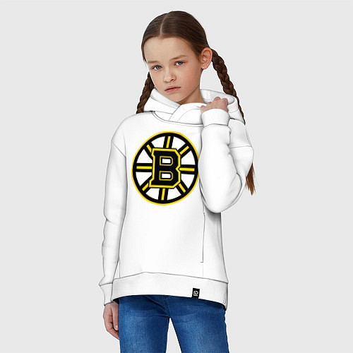 Детское худи оверсайз Boston Bruins / Белый – фото 3