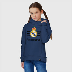 Толстовка оверсайз детская Real Madrid Lines, цвет: тёмно-синий — фото 2