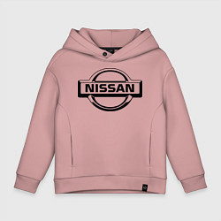 Толстовка оверсайз детская Nissan club, цвет: пыльно-розовый